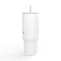 40oz Engraved Insulated Tumbler with Handle & Lid – Heart Semicolon Design