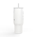 40oz Engraved Insulated Tumbler with Handle & Lid – Heart Semicolon Design