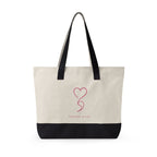 Canvas Tote Bag — Moody Gurl Monogrammed Zippered Tote