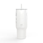 40oz Engraved Insulated Tumbler with Handle & Lid – Heart Semicolon Design