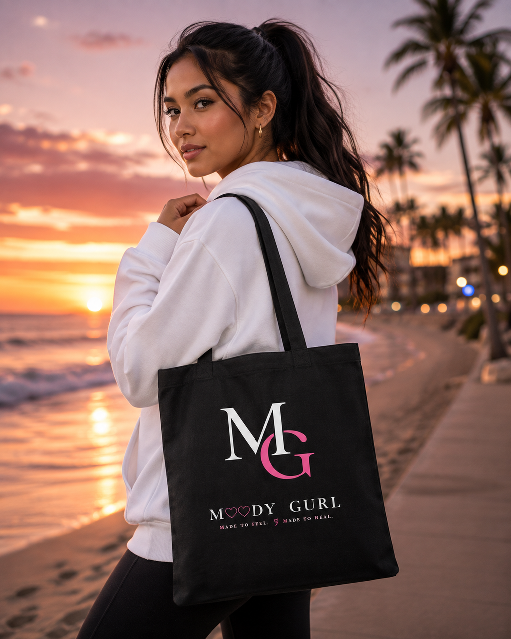 Moody Gurl® Hope Mark Canvas Tote